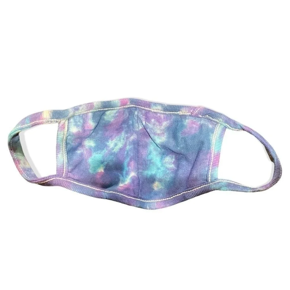 Ivory Ella Kids Face‎ Mask One Size Multicolor Tie-Dye Reusable Boho Festival